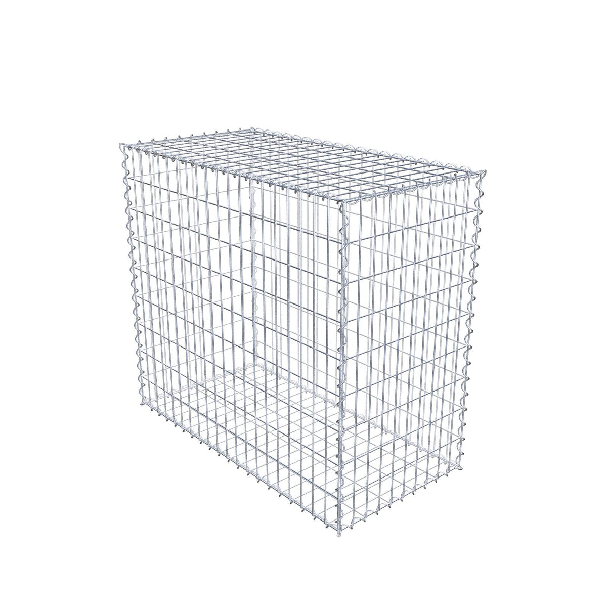 Gabione 100 cm x 90 cm x 50 cm (L x H x T), Maschenweite 5 cm x 10 cm, Spirale