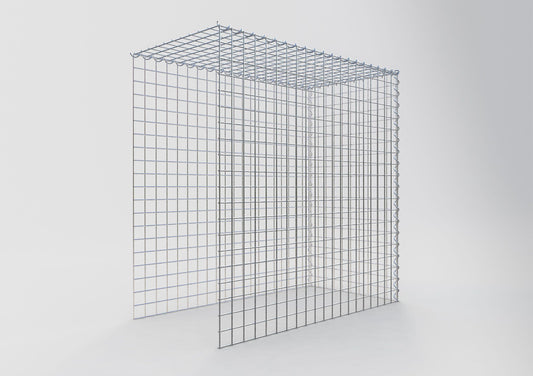 Opvokset gabion type 4 100 cm x 100 cm x 50 cm (L x H x D), maskestørrelse 5 cm x 5 cm, spiral