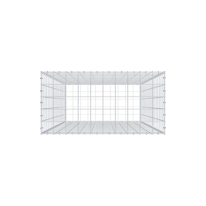 Gabione 200 cm x 100 cm x 50 cm (L x H x T), Maschenweite 10 cm x 10 cm, C-Ring