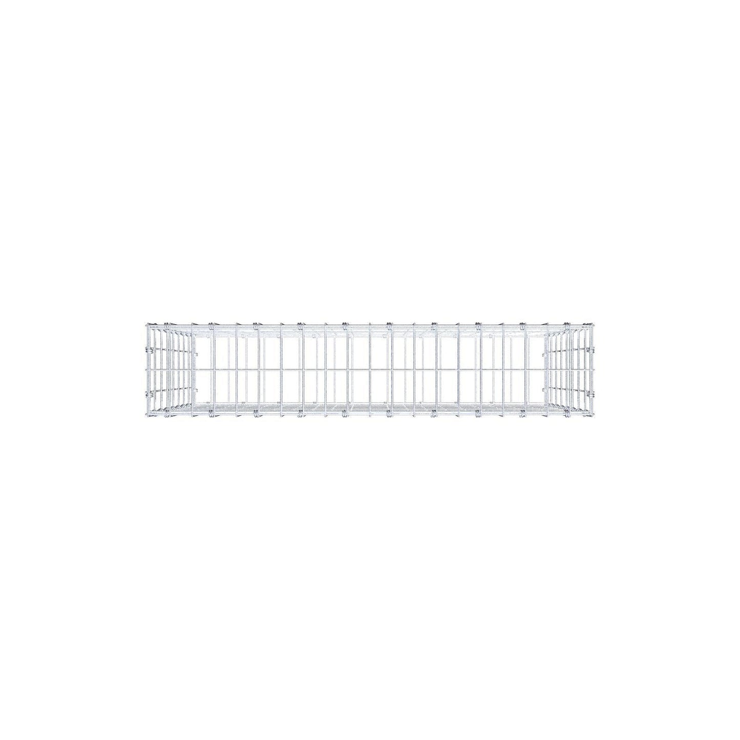Gabion 100 cm x 80 cm x 20 cm (L x H x D), mesh size 5 x 10 cm, spiral ring