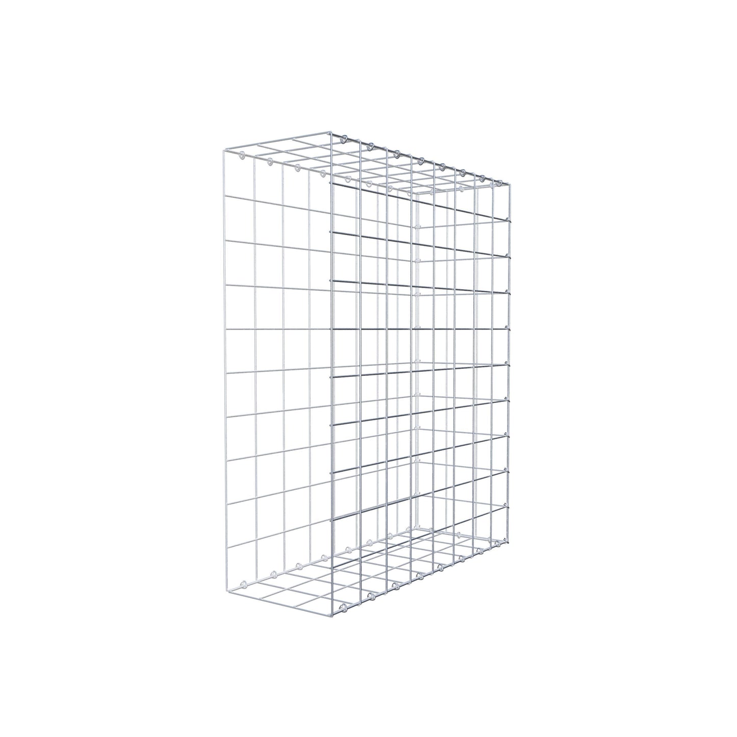 Monteret gabion type 2 100 cm x 80 cm x 30 cm (L x H x D), maskestørrelse 10 cm x 10 cm, C-ring