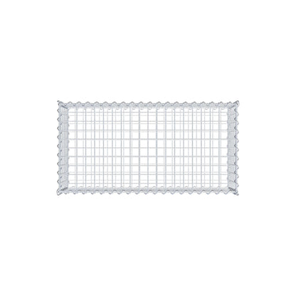 Gabion 100 cm x 30 cm x 50 cm (L x H x D), mesh size 5 cm x 5 cm, spiral
