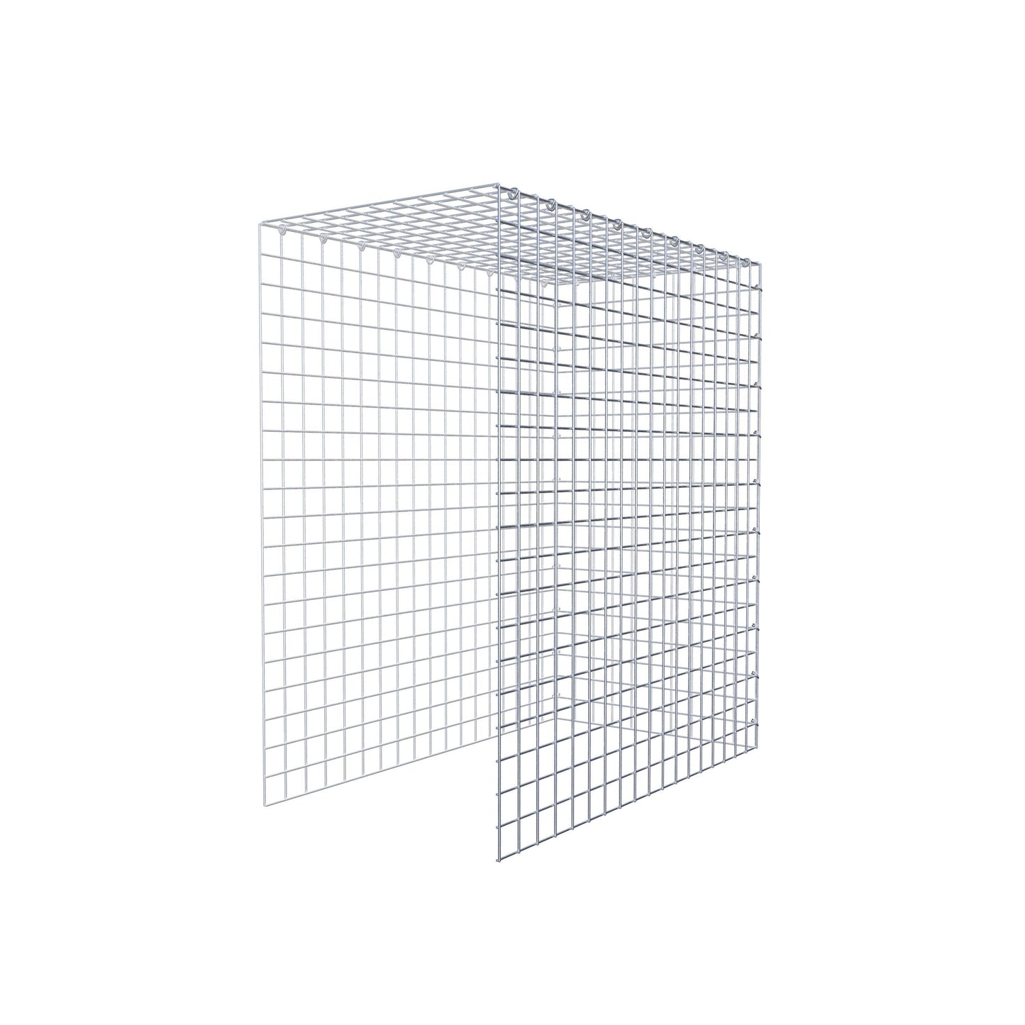 Gavión adicional tipo 4 100 cm x 90 cm x 50 cm (L x A x P), malla 5 cm x 5 cm, anillo en C
