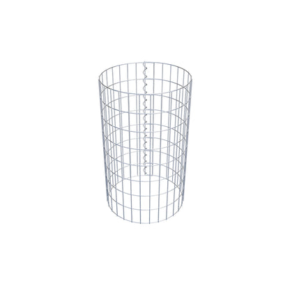 Columna de gaviones redonda 47 cm de diámetro, 80 cm de altura, malla 5 cm x 10 cm
