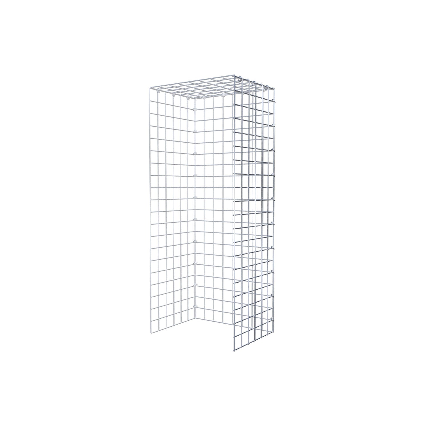 Typ 4 påbyggnadsgabion 100 cm x 30 cm x 40 cm (L x H x D), maskstorlek 5 cm x 5 cm, C-ring