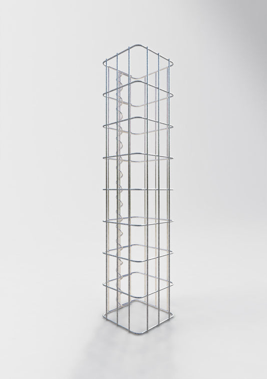 Gabionsøjle firkantet 17 cm x 17 cm, 80 cm højde, MW 5 cm x 10 cm
