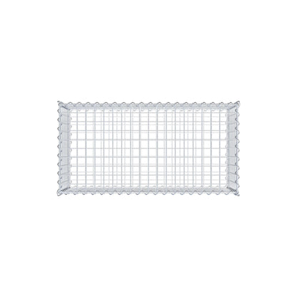 Gabbione 100 cm x 40 cm x 50 cm (L x H x P), maglia 5 cm x 5 cm, spirale