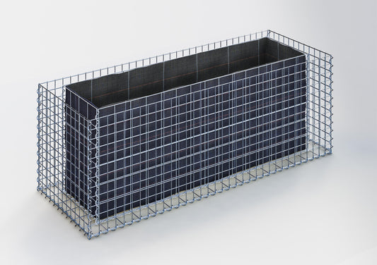 Højbed firkantet 170 cm x 60 cm x 60 cm (L x H x D), maskestørrelse 5 x 5 cm, vægtykkelse 10 cm