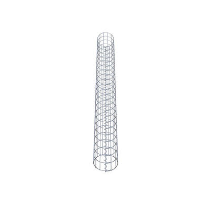 Gabion column around 22 cm diameter, 230 cm height, mesh size 5 cm x 10 cm