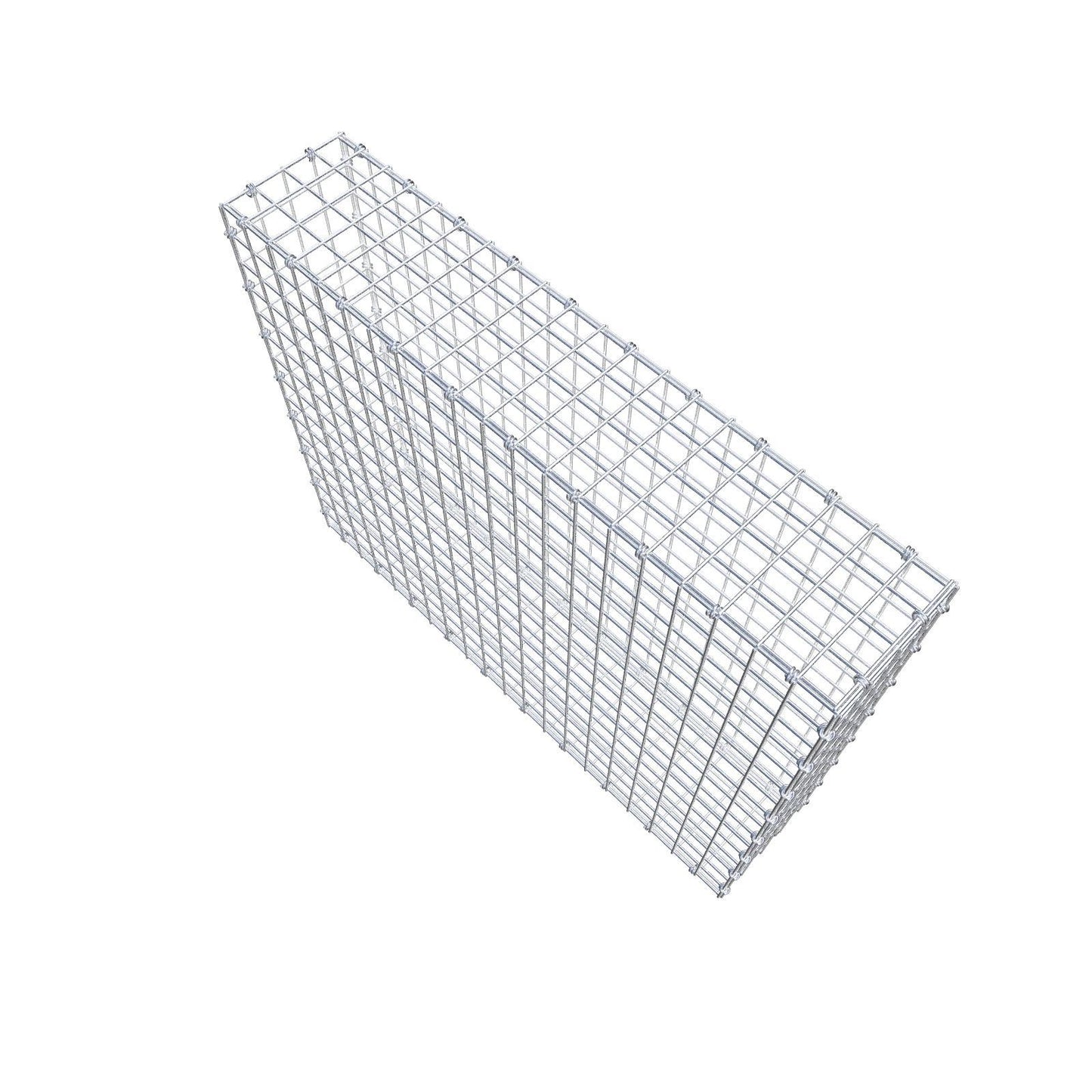 Gabião 100 cm x 80 cm x 20 cm (C x A x P), malhagem 5 x 5 cm, anel espiral