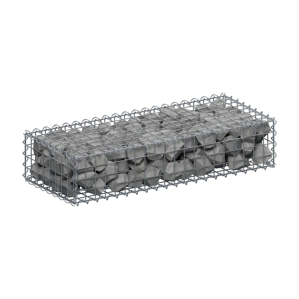 Gabion 100 cm x 20 cm x 40 cm (L x H x D), mesh size 5 cm x 5 cm, spiral
