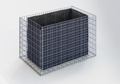 Højbed firkantet 130 cm x 80 cm x 80 cm (L x H x D), maskestørrelse 5 x 10 cm, vægtykkelse 10 cm