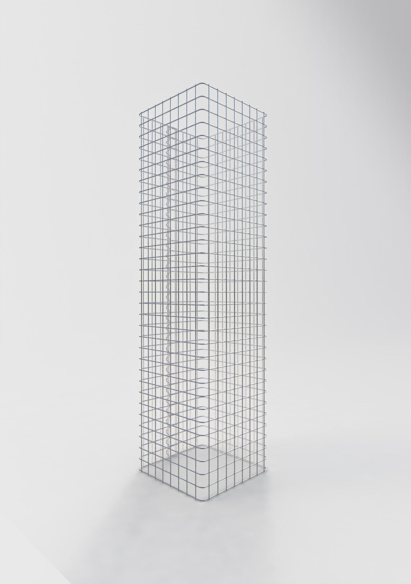 Gabionensäule eckig 42 cm x 42 cm, 160 cm Höhe, MW 5 cm x 5 cm