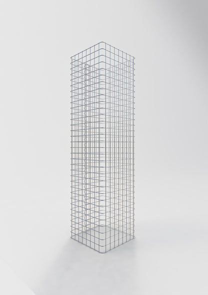Gabionensäule eckig 42 cm x 42 cm, 160 cm Höhe, MW 5 cm x 5 cm