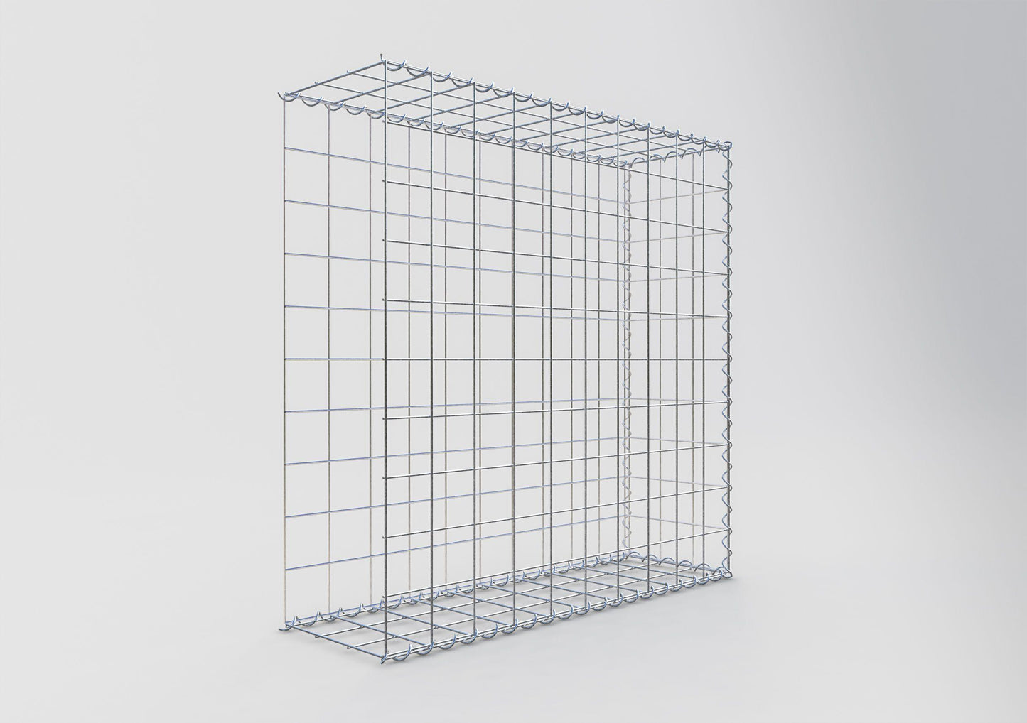Opvokset gabion type 2 100 cm x 100 cm x 30 cm (L x H x D), maskestørrelse 10 cm x 10 cm, spiral