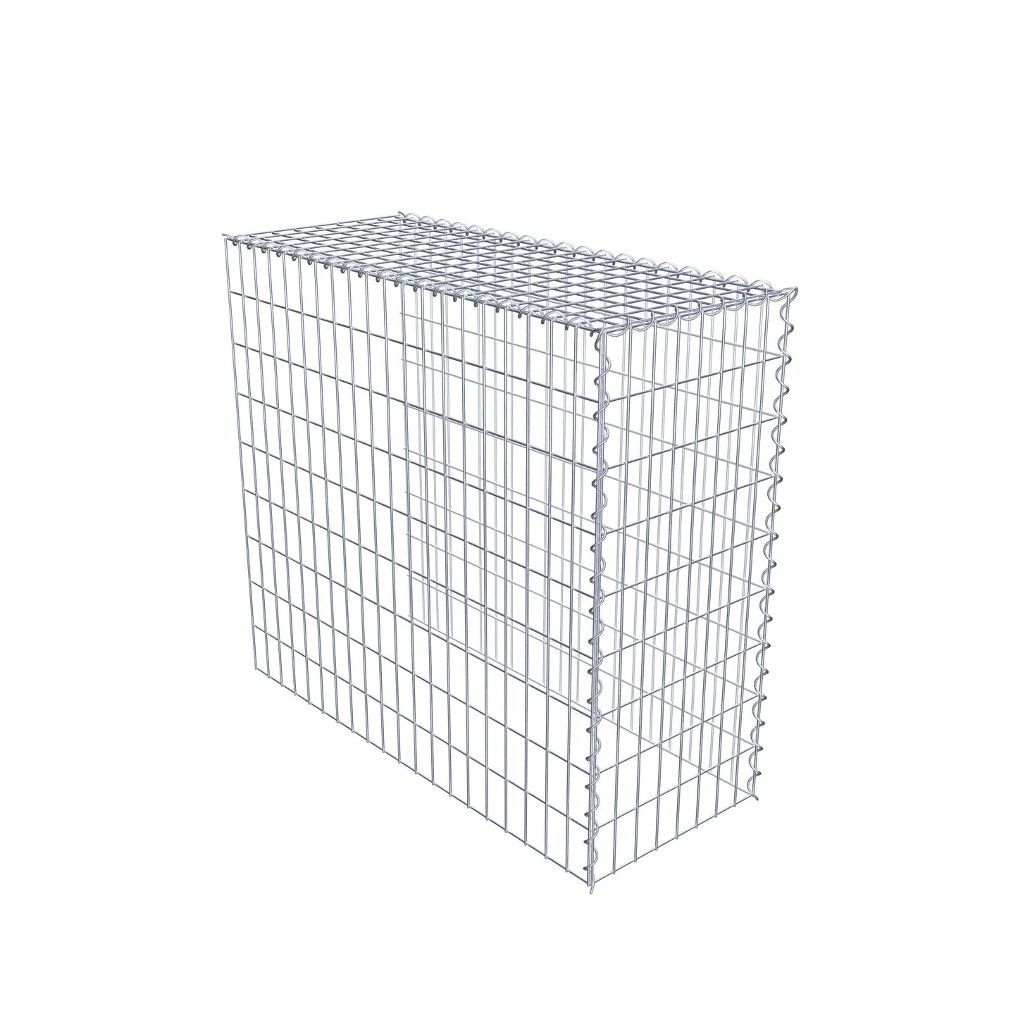 Gabion rapporté type 4 100 cm x 90 cm x 40 cm (L x H x P), mailles 5 cm x 10 cm, spirale