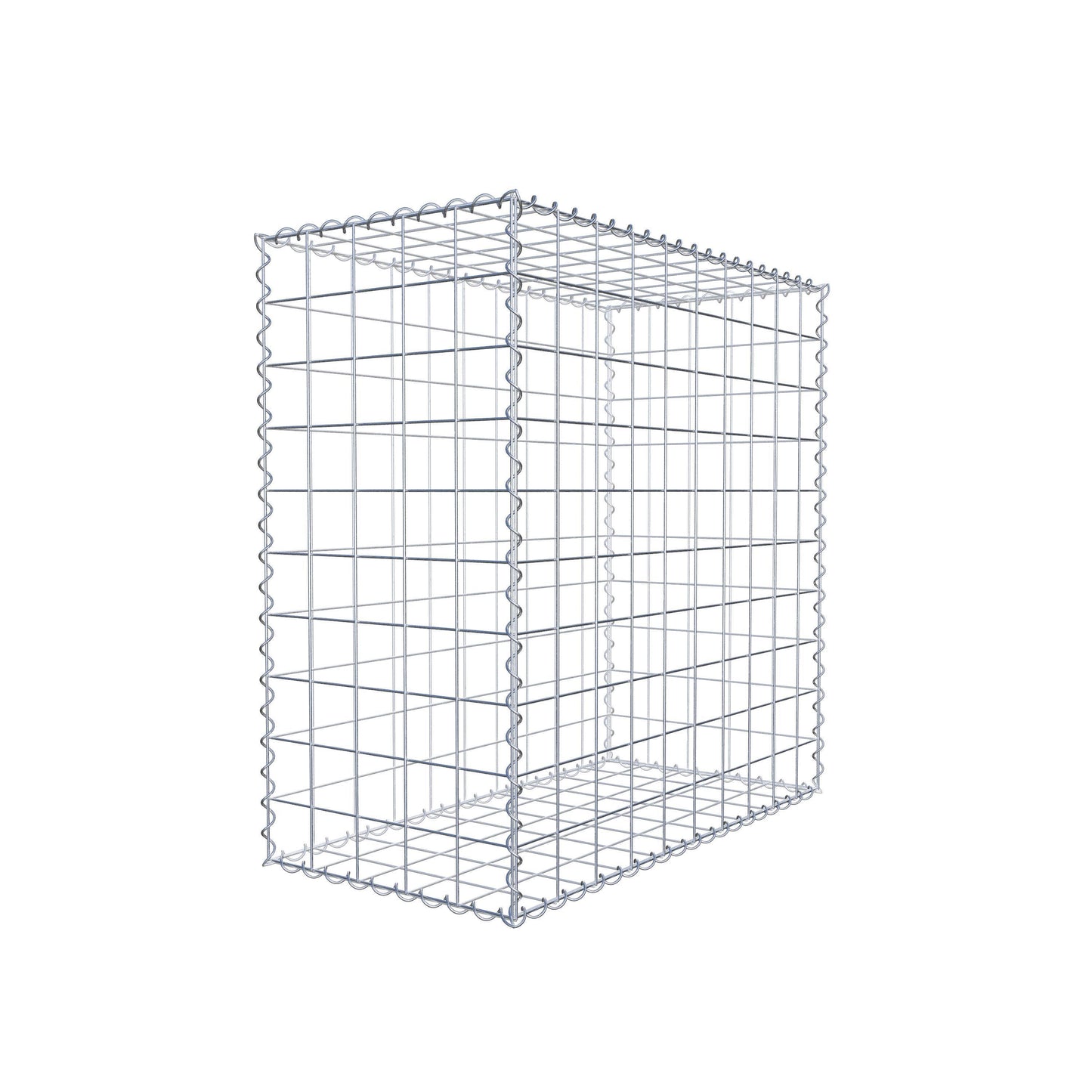 Lot de 2 gabions 100 cm x 100 cm x 50 cm (L x H x P), mailles 10 x 10 cm, spirale