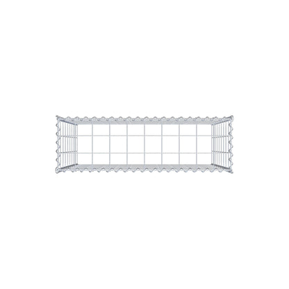 Opvokset gabion type 3 100 cm x 90 cm x 30 cm (L x H x D), maskestørrelse 10 cm x 10 cm, spiral