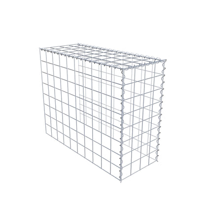 Opvokset gabion type 4 100 cm x 80 cm x 40 cm (L x H x D), maskestørrelse 10 cm x 10 cm, spiral