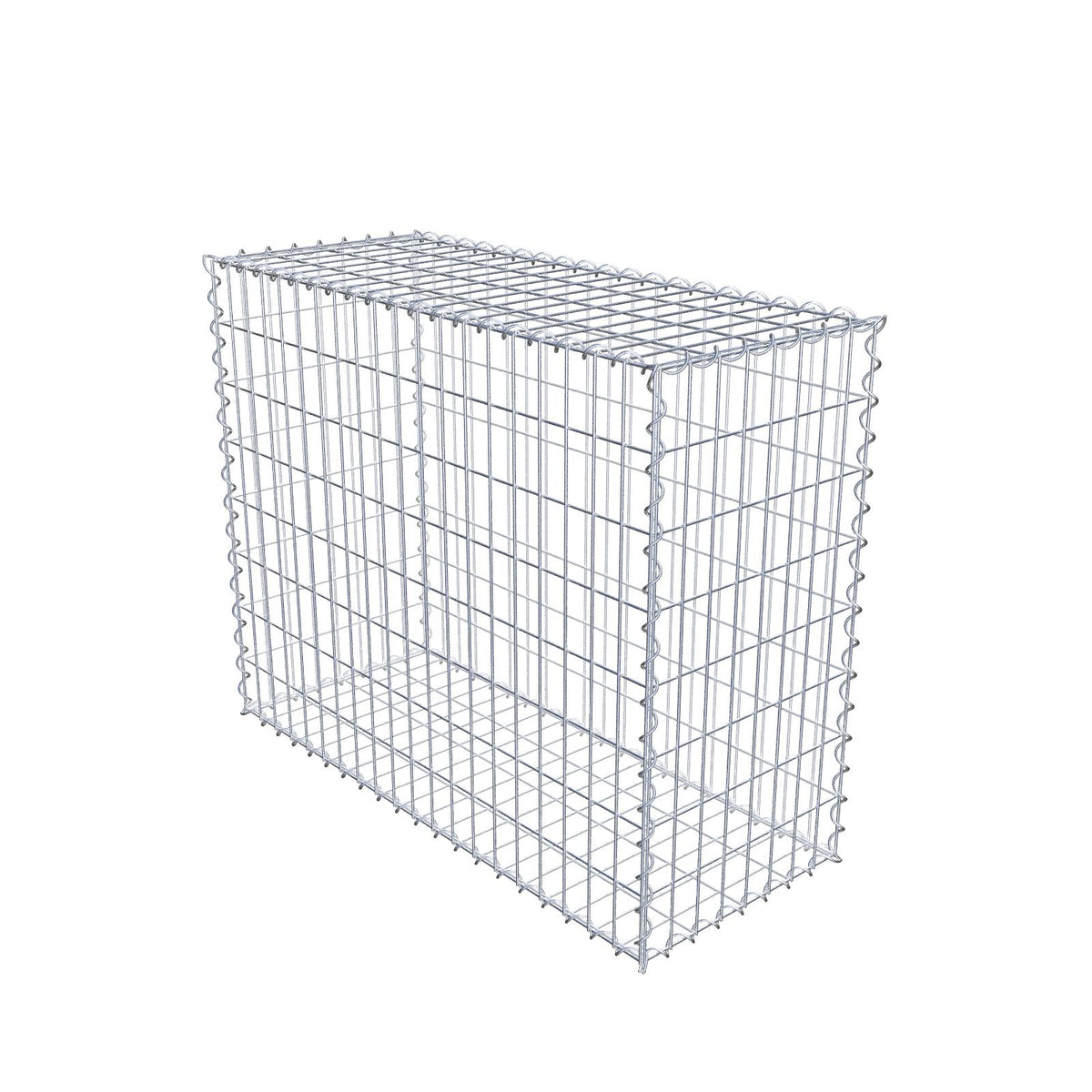 Gabion 100 cm x 80 cm x 40 cm (L x H x D), mesh size 5 cm x 10 cm, spiral