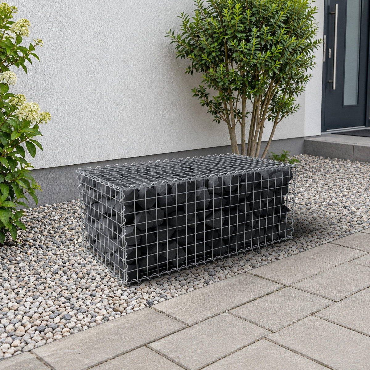 Gabião 100 cm x 40 cm x 50 cm (C x A x P), malhagem 5 cm x 5 cm, espiral