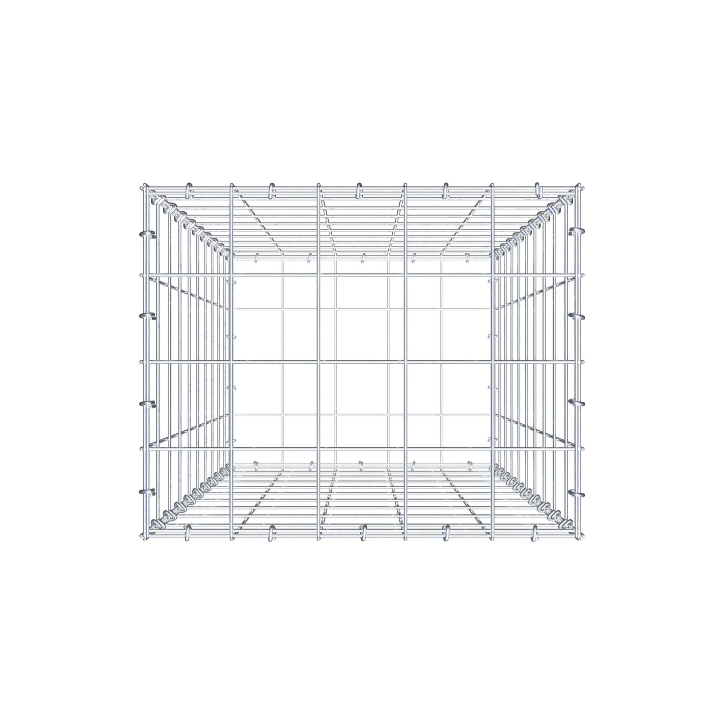 Gabione 100 cm x 50 cm x 40 cm (L x H x T), Maschenweite 10 cm x 10 cm, C-Ring