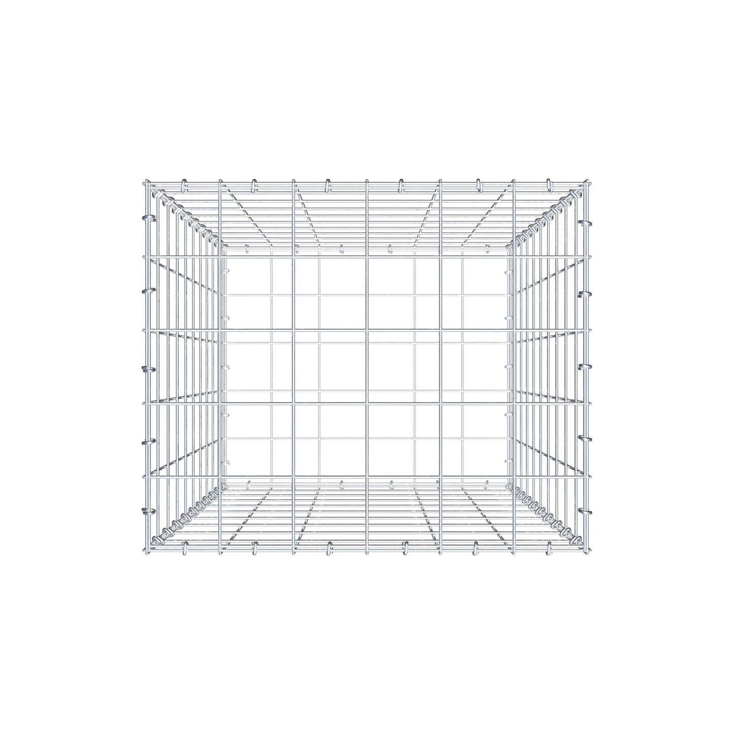 Gabione 100 cm x 60 cm x 50 cm (L x H x T), Maschenweite 10 cm x 10 cm, C-Ring