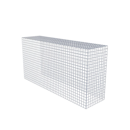 Monteret gabion type 4 200 cm x 100 cm x 50 cm (L x H x D), maskestørrelse 5 cm x 5 cm, C-ring