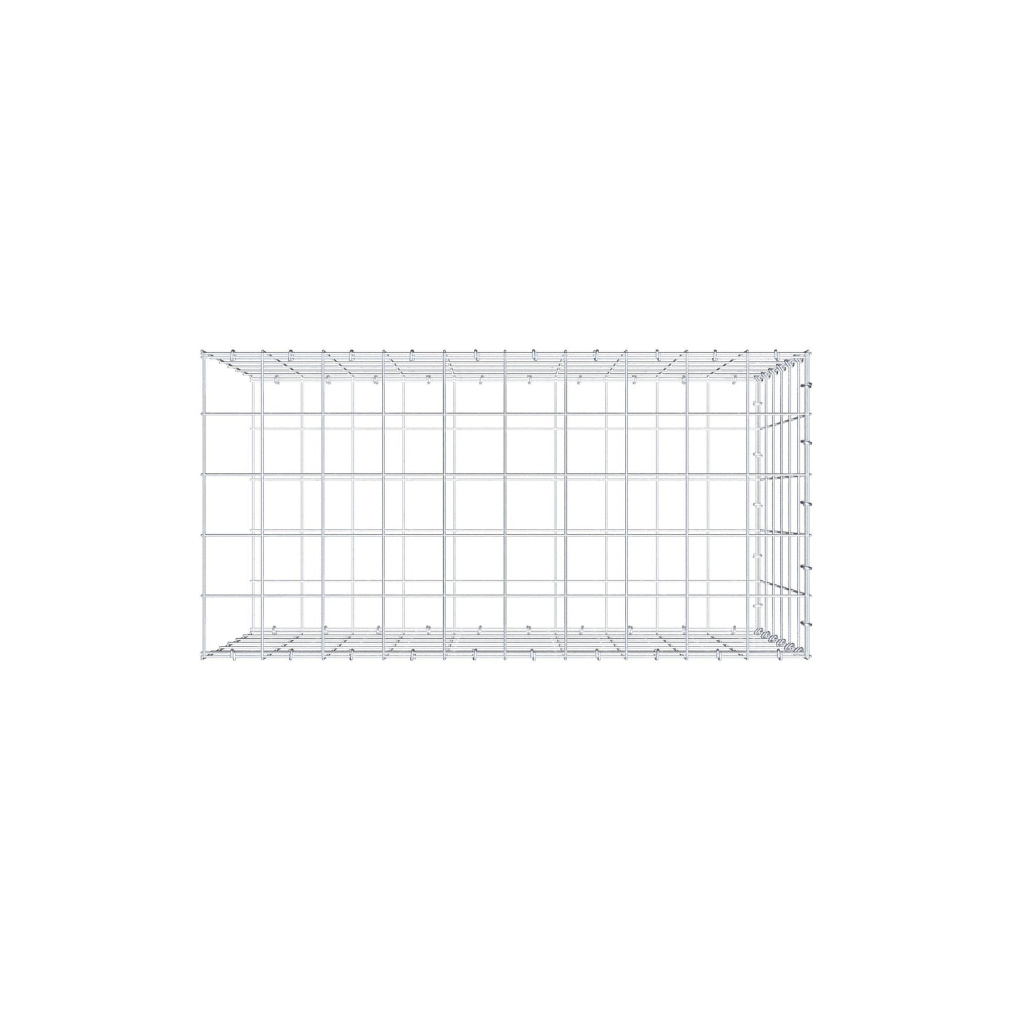 Fourche rapportée type 2 100 cm x 60 cm x 50 cm (L x H x P), mailles 10 cm x 10 cm, anneau C