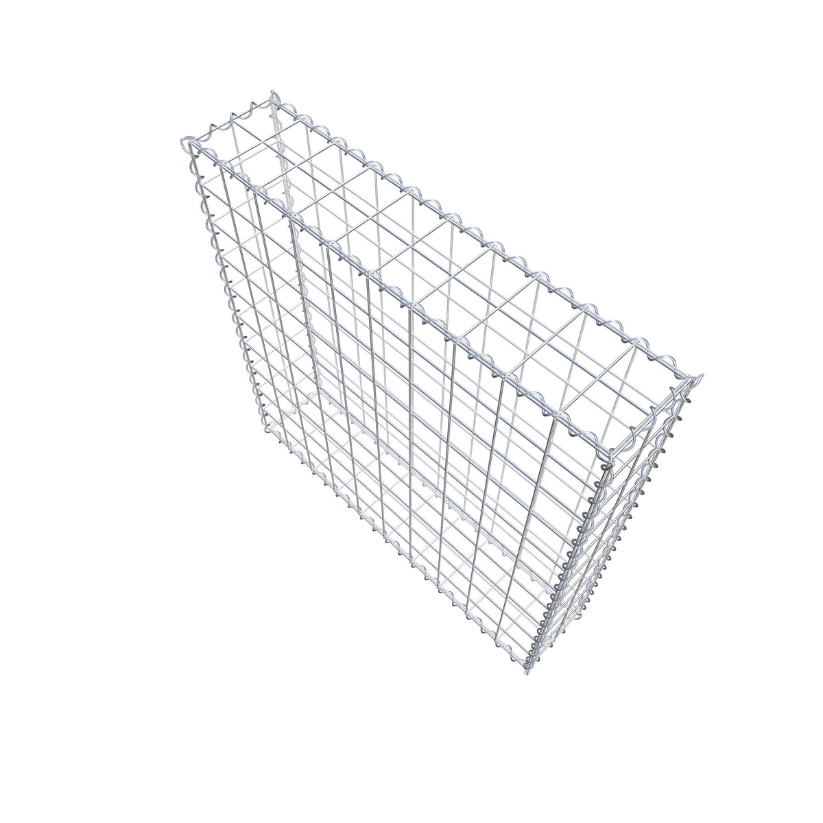 Gabione 100 cm x 100 cm x 20 cm (L x H x T), Maschenweite 10 cm x 10 cm, Spirale