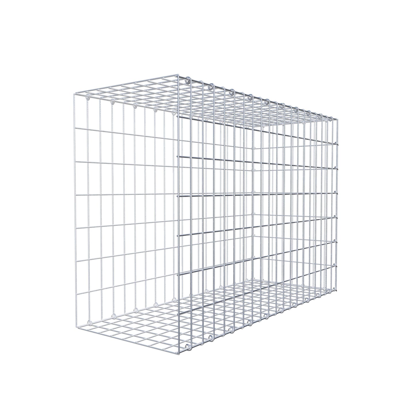 Mounted gabion type 2 100 cm x 70 cm x 40 cm, mesh size 5 cm x 10 cm, C-ring