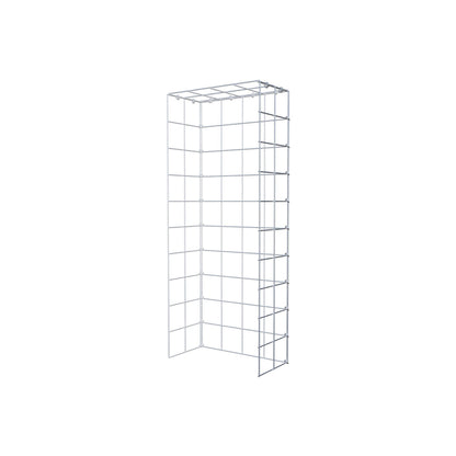 Monteret gabion type 4 100 cm x 20 cm x 40 cm (L x H x D), maskestørrelse 10 cm x 10 cm, C-ring