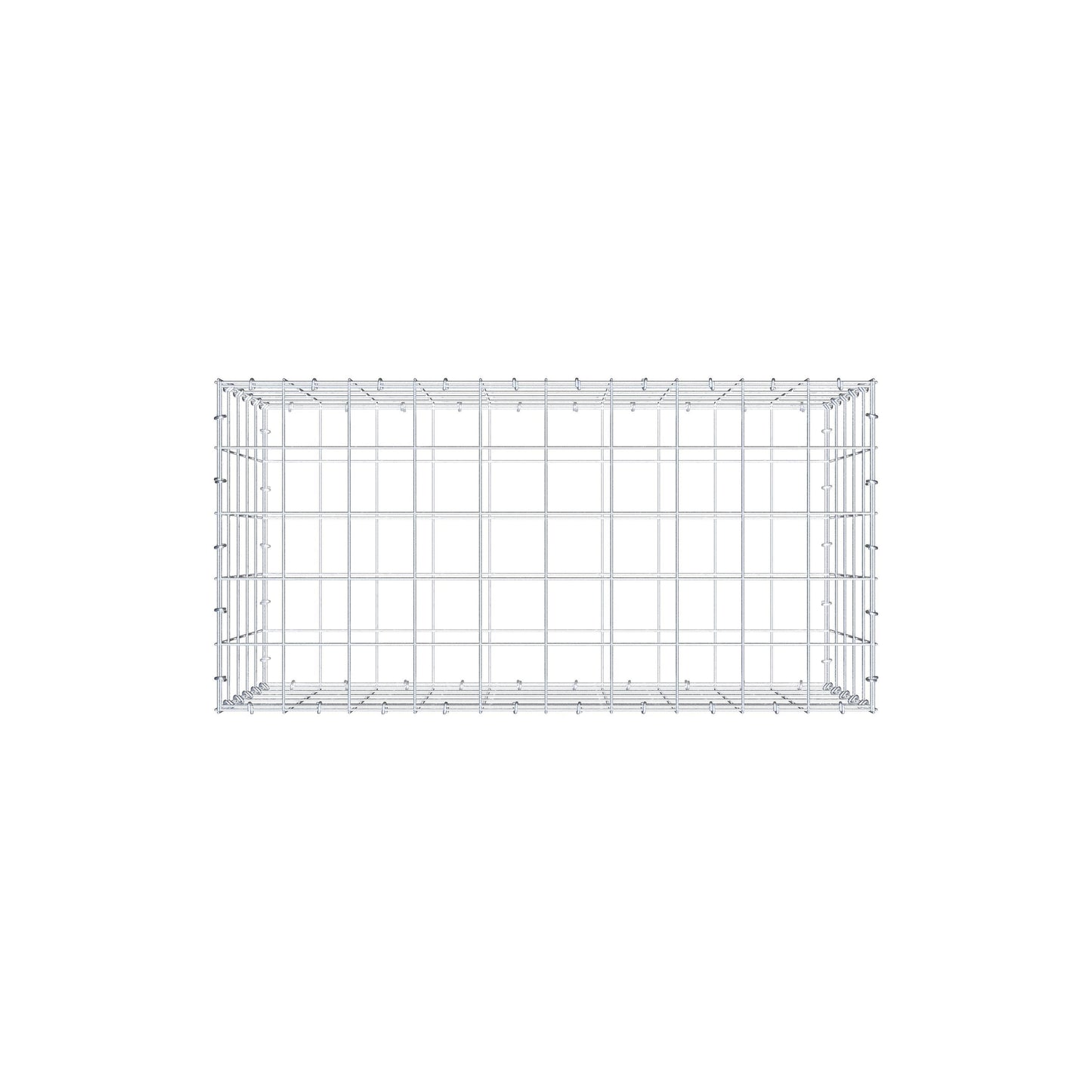 Gabione 100 cm x 50 cm x 50 cm (L x H x T), Maschenweite 10 cm x 10 cm, C-Ring