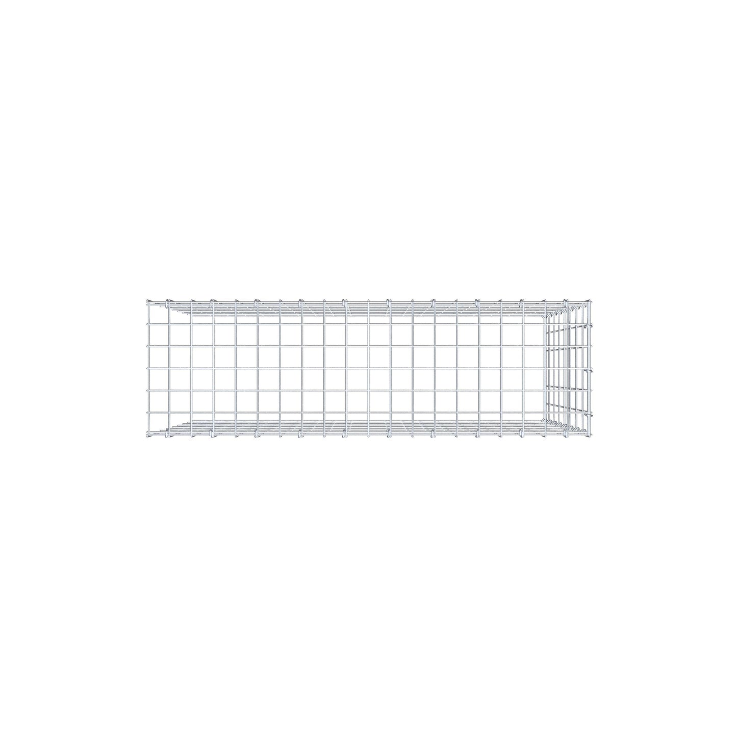Monteret gabion type 4 100 cm x 80 cm x 30 cm (L x H x D), maskestørrelse 5 cm x 10 cm, C-ring