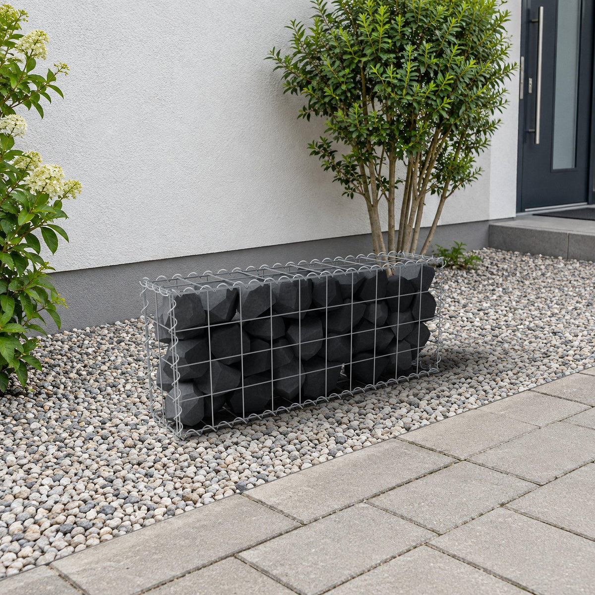 Gabion 100 cm x 40 cm x 20 cm (L x H x D), maskestørrelse 10 cm x 10 cm, spiral