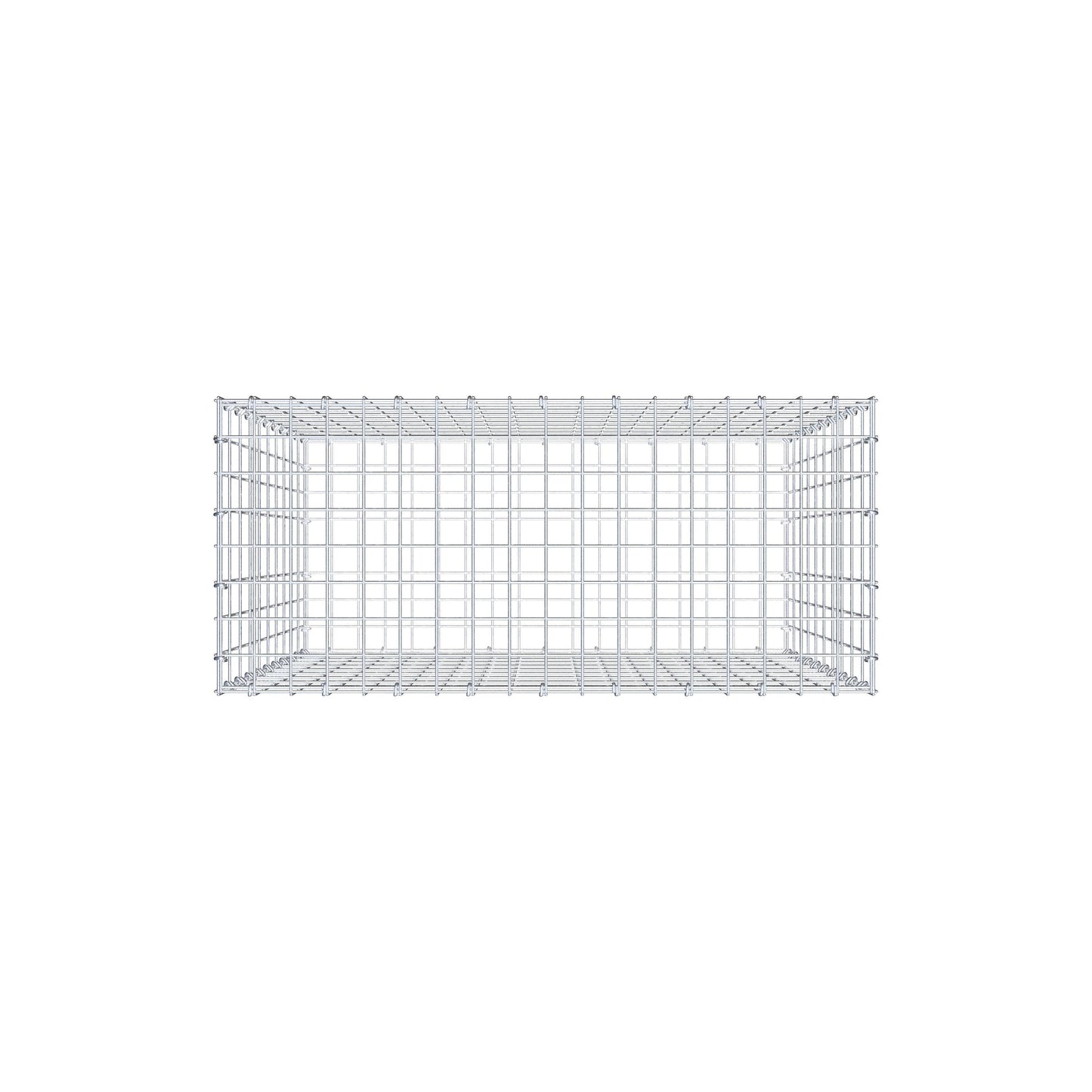 Gabion 100 cm x 90 cm x 40 cm (L x H x D), maskestørrelse 5 cm x 10 cm, C-ring
