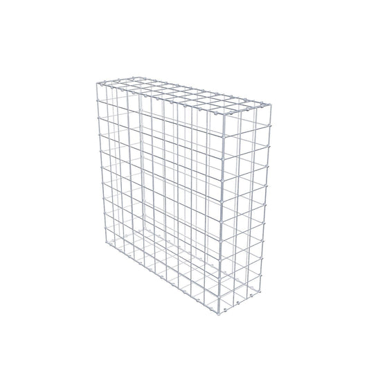 Gabione 100 cm x 100 cm x 30 cm (L x H x T), Maschenweite 10 x 10 cm, Spiralring