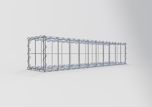 Gabione 100 cm x 20 cm x 20 cm (L x H x T), Maschenweite 10 cm x 10 cm, Spirale