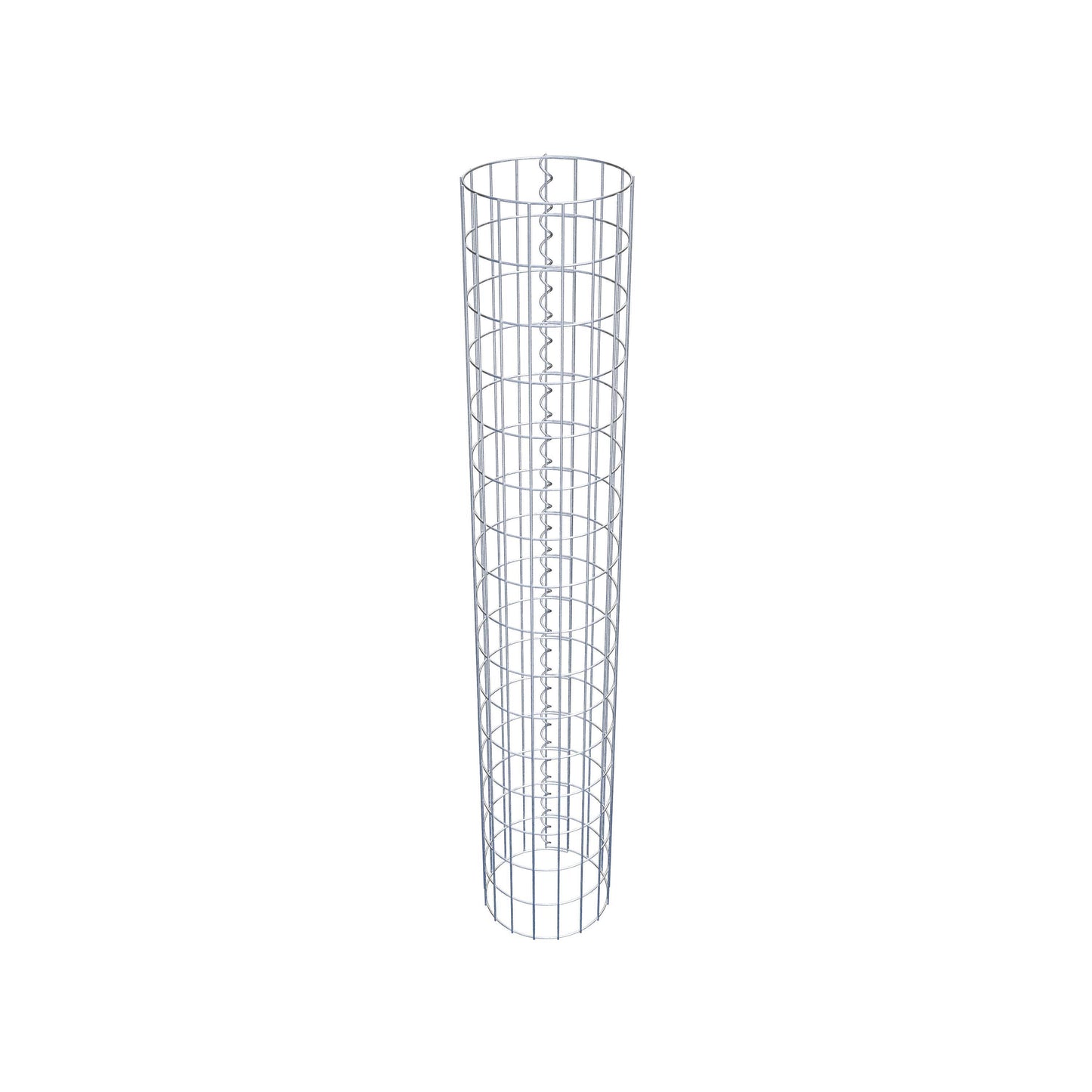 Coluna de gabião redonda 27 cm de diâmetro, 160 cm de altura, malhagem 5 cm x 10 cm