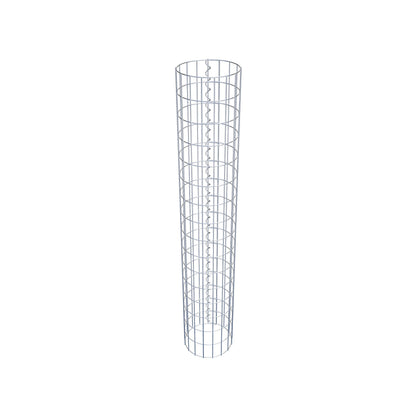 Coluna de gabião redonda 27 cm de diâmetro, 160 cm de altura, malhagem 5 cm x 10 cm