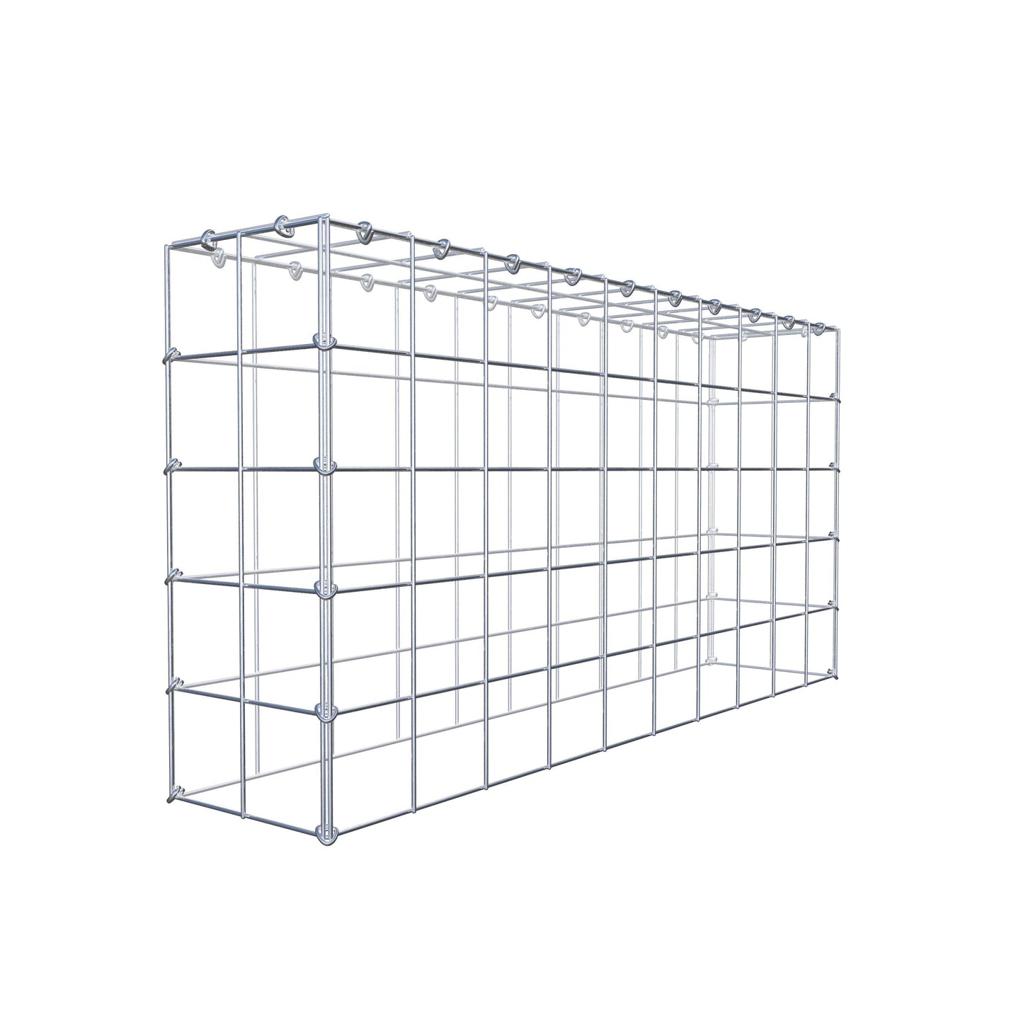 Anbaugabione Typ 3 100 cm x 50 cm x 20 cm (L x H x T), Maschenweite 10 cm x 10 cm, C-Ring