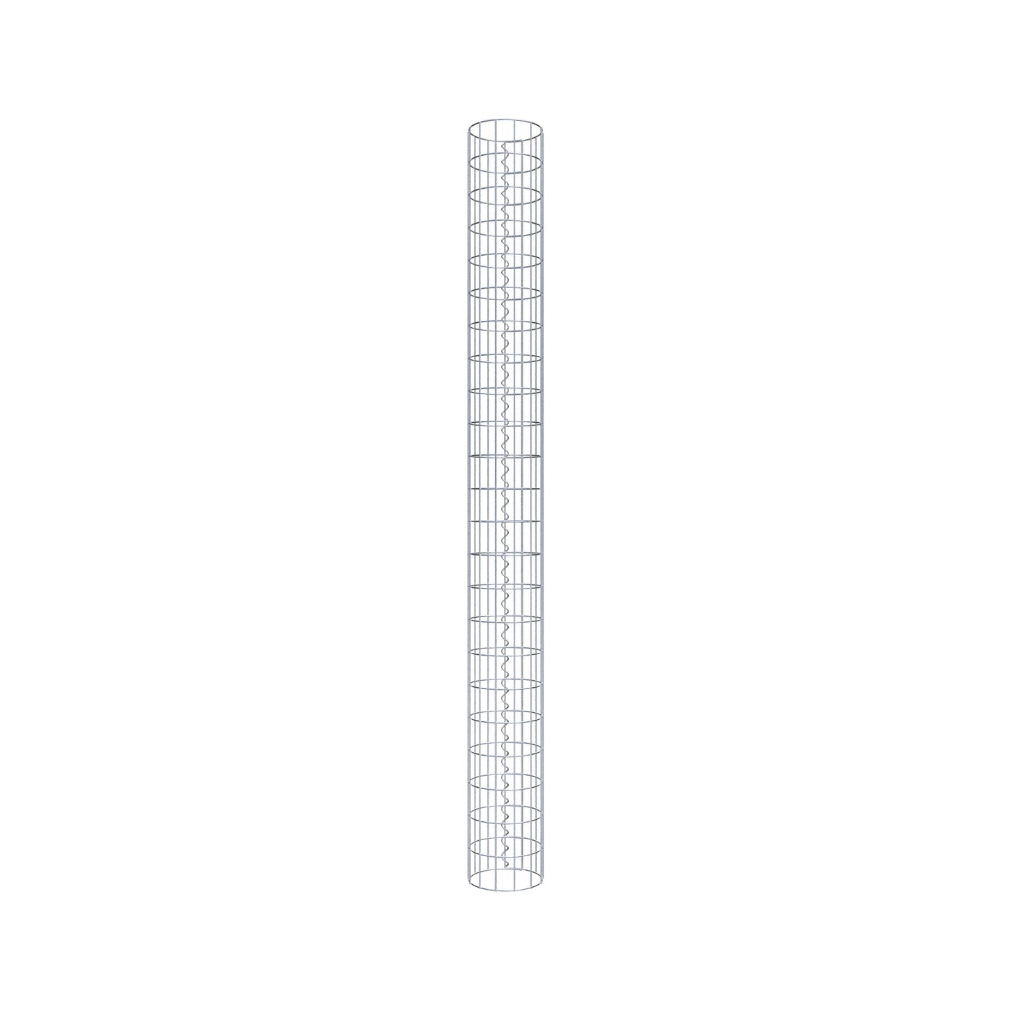 Gabion column around 22 cm diameter, 230 cm height, mesh size 5 cm x 10 cm