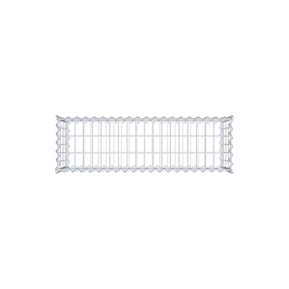 Gabion 100 cm x 40 cm x 30 cm (L x H x D), maskestørrelse 5 cm x 10 cm, spiral