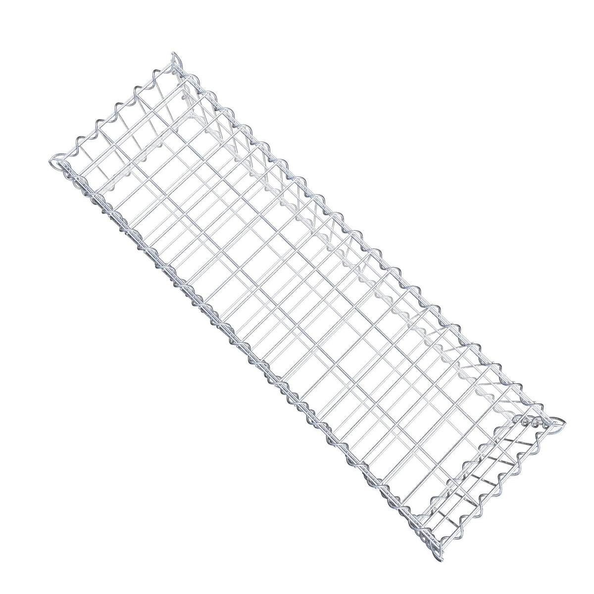 Gabbione 100 cm x 20 cm x 30 cm (L x H x P), maglia 5 cm x 10 cm, spirale