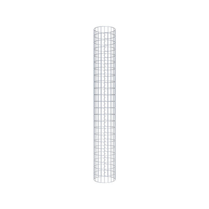 Gabion column around 32 cm diameter, 230 cm height, mesh size 5 cm x 10 cm