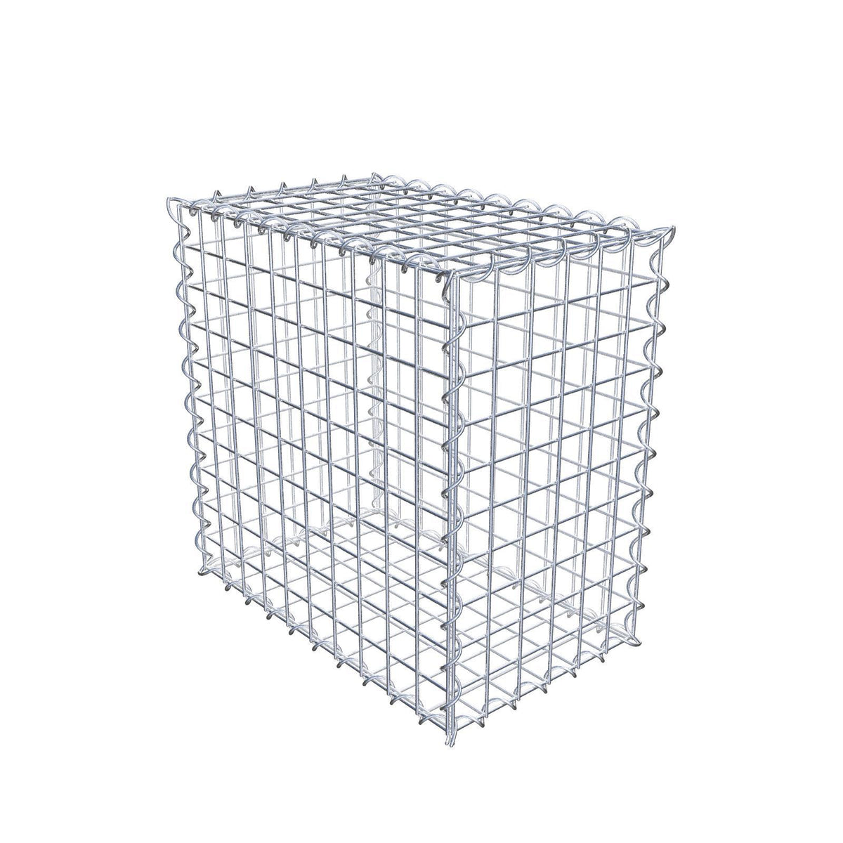 Gabione 50 cm x 50 cm x 30 cm (L x H x T), Maschenweite 5 cm x 5 cm, Spirale