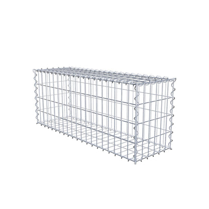 Juego de 2 gaviones de 100 cm x 40 cm x 30 cm (largo x alto x fondo), malla de 5 x 10 cm, en espiral