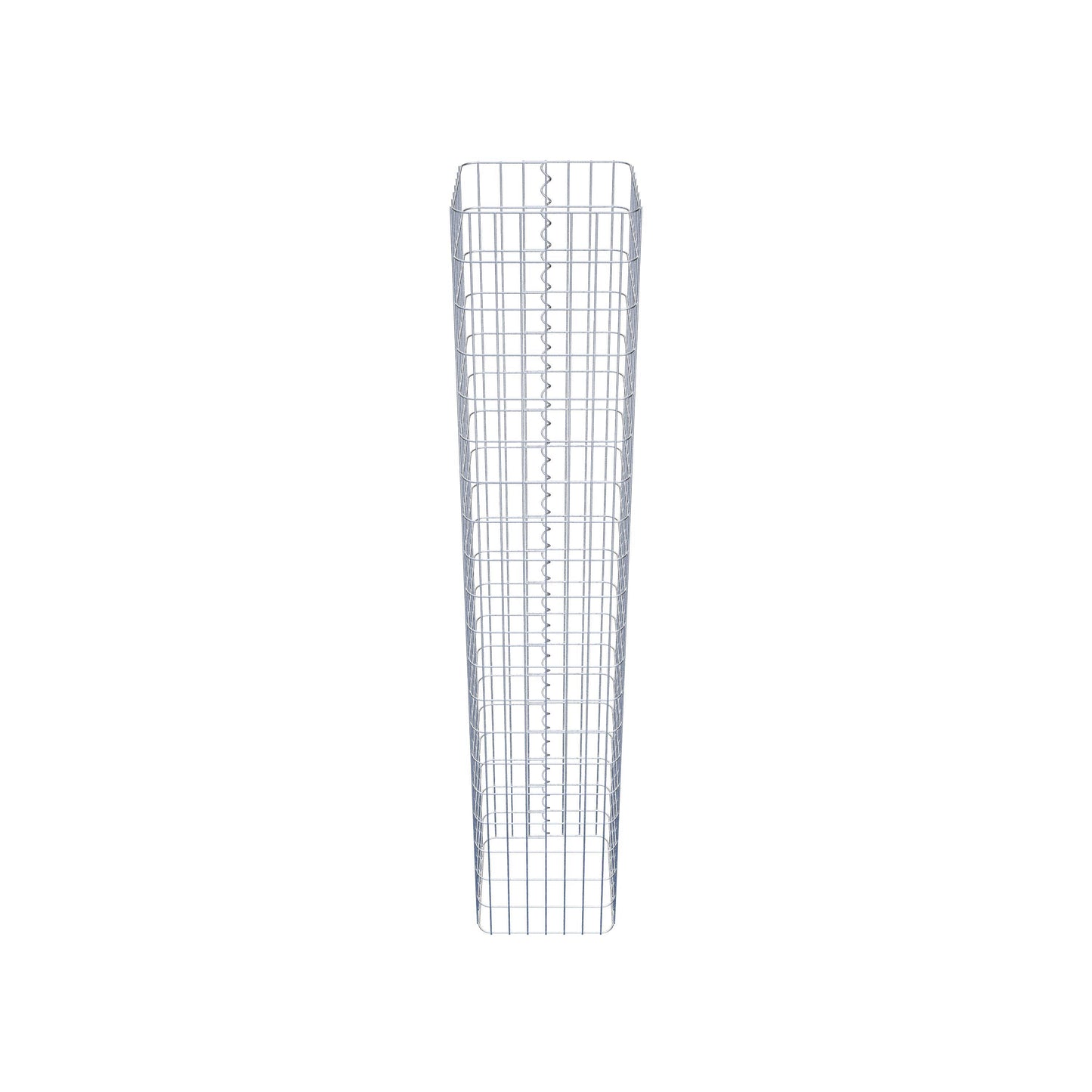 Colonna di gabbioni angolare 37 cm x 37 cm, altezza 200 cm, MW 5 cm x 10 cm