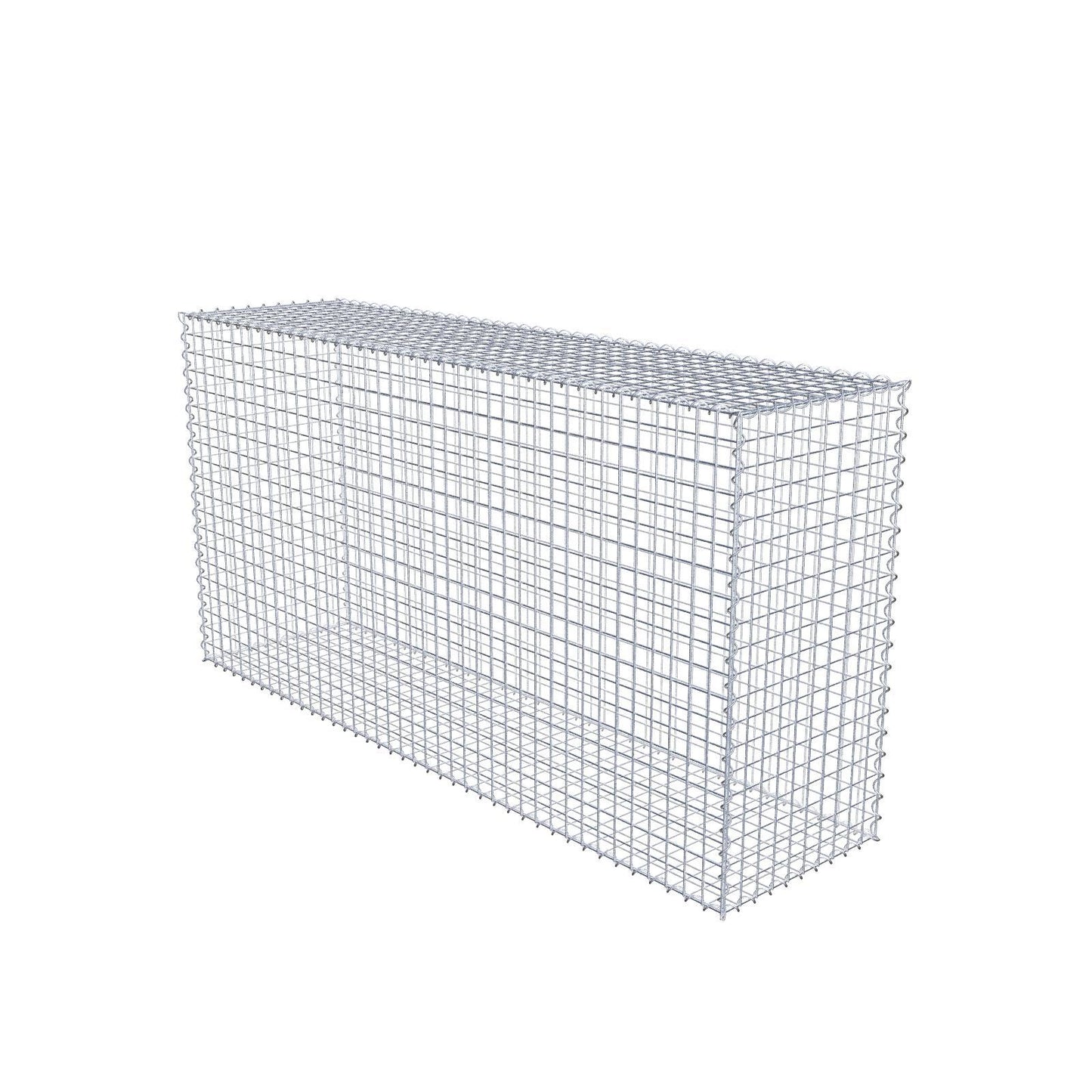 Gabion 200 cm x 100 cm x 50 cm (L x H x D), mesh size 5 cm x 5 cm, spiral