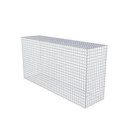 Gabion 200 cm x 100 cm x 50 cm (L x H x D), mesh size 5 cm x 5 cm, spiral